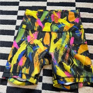 lululemon athletica Multicolor Abstract Bike Shorts